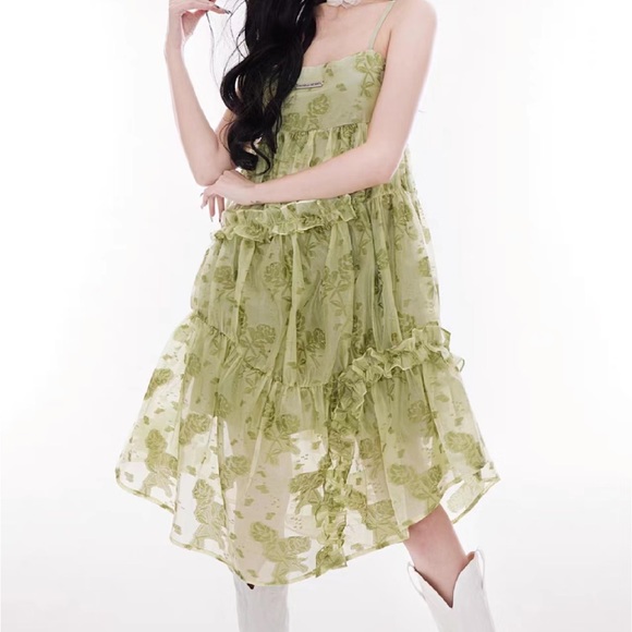 Fragile Heart Green Dress - Picture 3 of 3